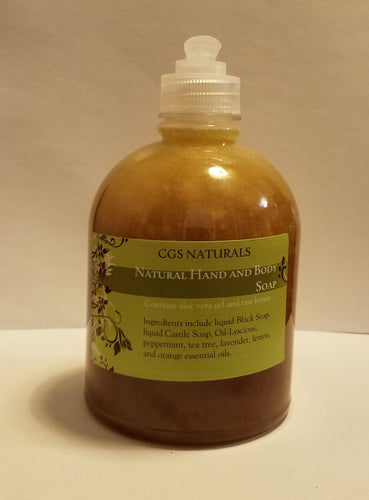 Natural Hand and Body Soap 16oz.