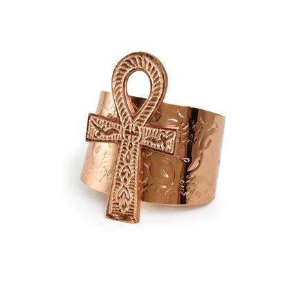 Ankh Copper cuff bracelet