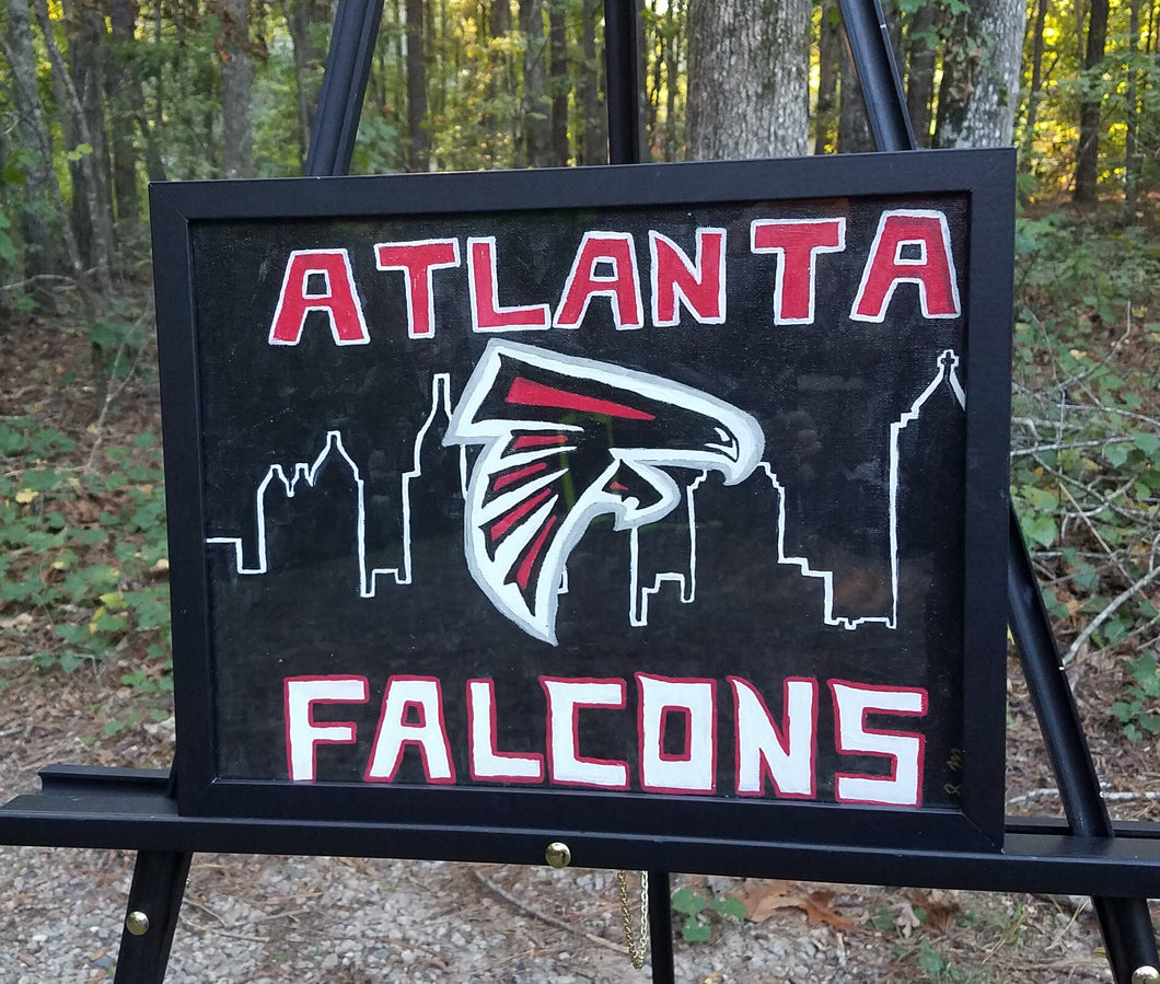 Atl Falcons Atl silhouette 11x14