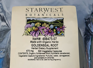Goldenseal Root Veggie Capsules 20count for 10dollars (IN STORE PURCHASE ONLY)
