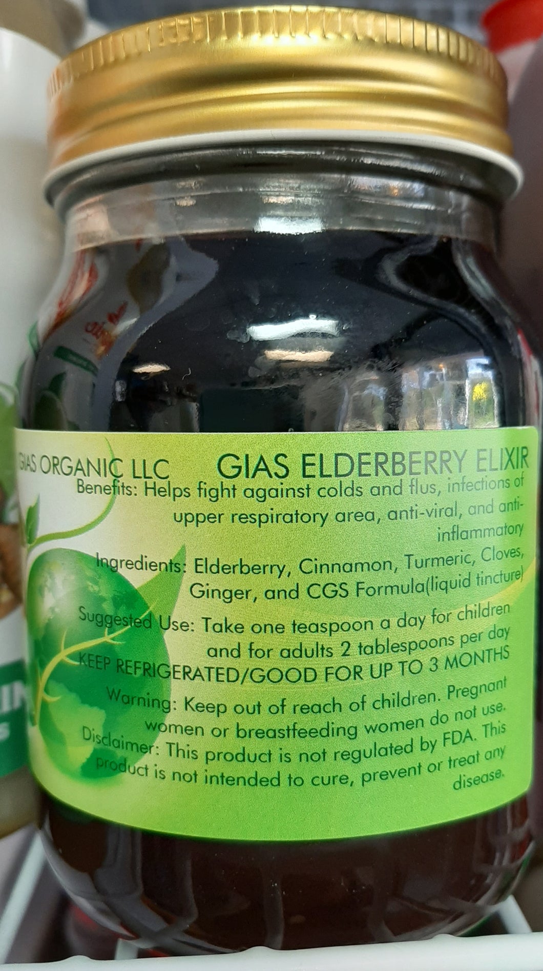 GIAS ELDERBERRY ELIXIR Honey