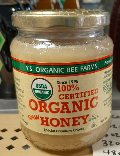 Certified organic Raw Honey YS bee farms