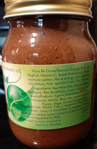 Virus Be Gone/Season Change sea moss gel(IN STORE PURCHASE ONLY)