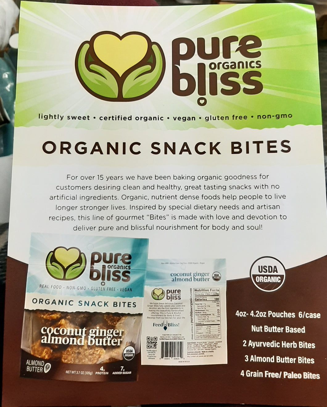 Organic Snack Bites(IN STORE PURCHASE ONLY)