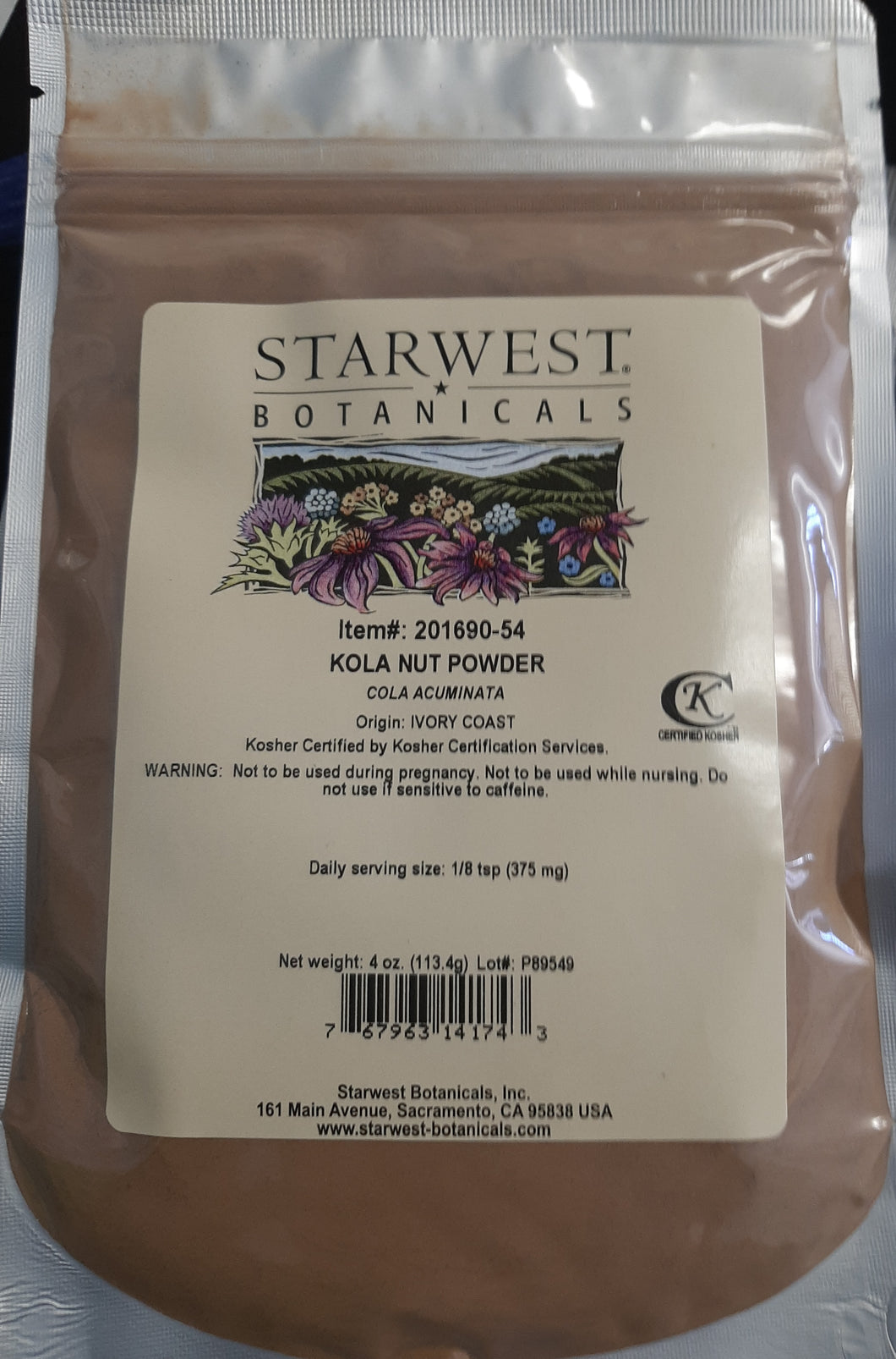 Kola nut powder